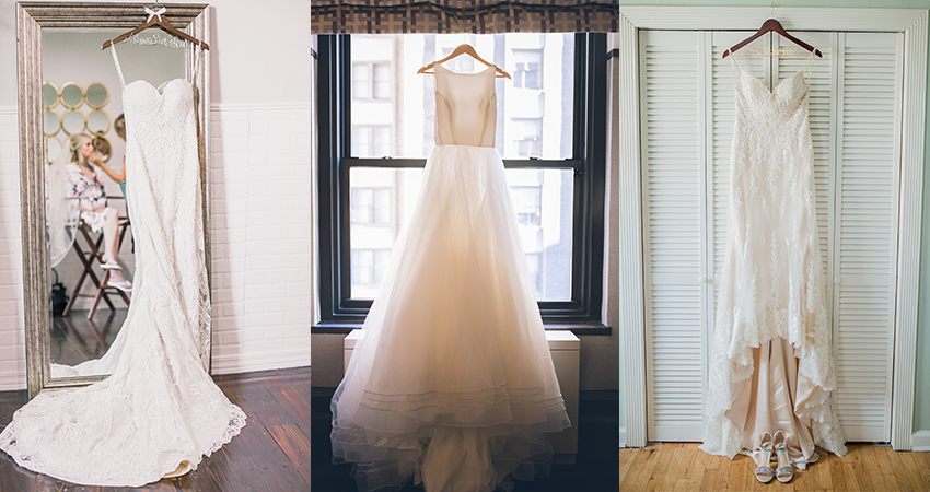 try on wedding dresses at home