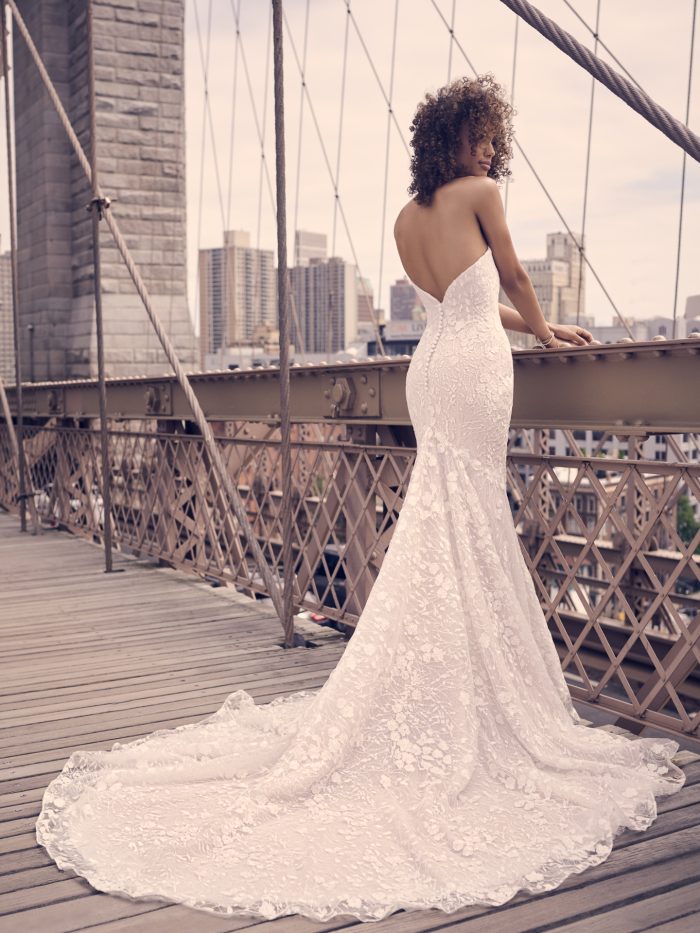 Bride In Lace Wedding Dress Called Grace By Maggie Sottero