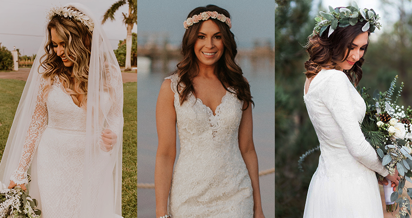 15 Ways to Wear a Veil and Flower Crown Combo