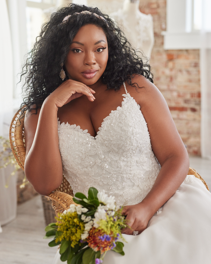 Photo Of Influencer Liris Crosse Wearing A Ball Gown Wedding Dress Called Savannah By Maggie Sottero