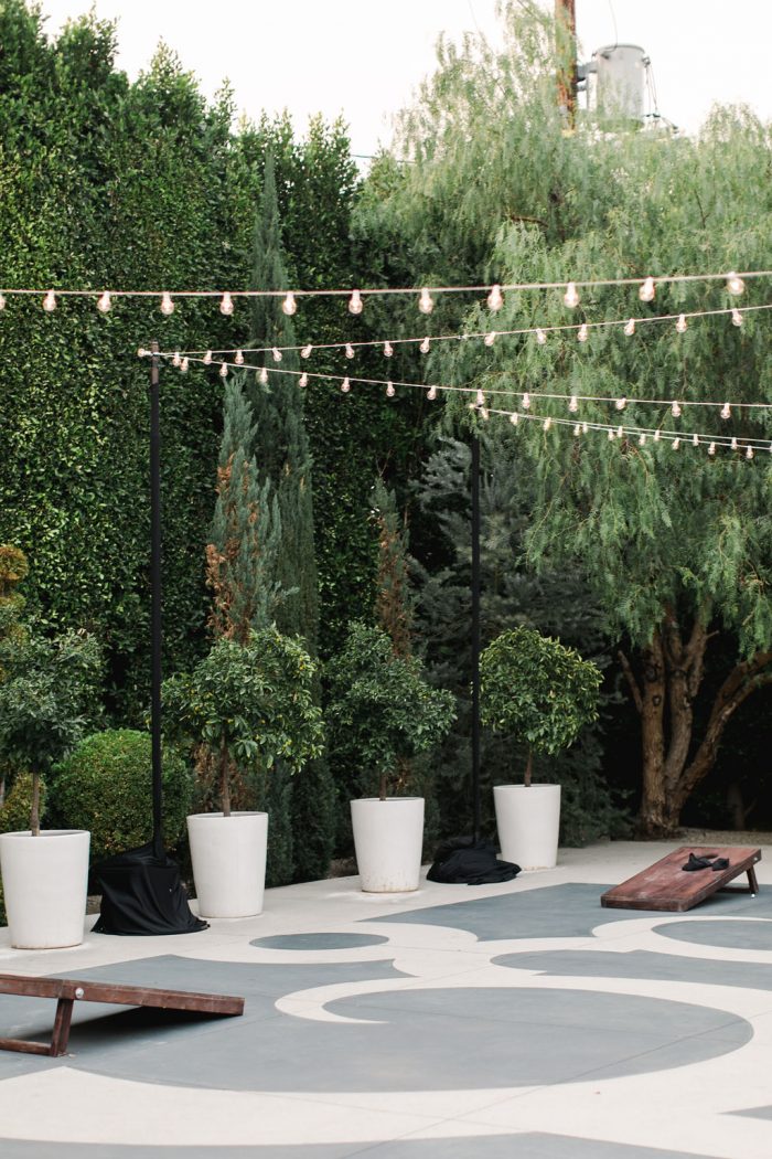 Fairy Lights at Outdoor Reception