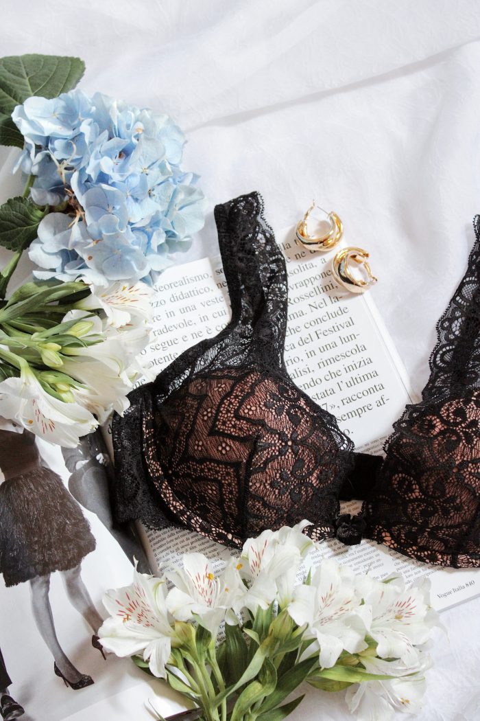 Photo Of Wedding Undergarments Lingerie With Flowers