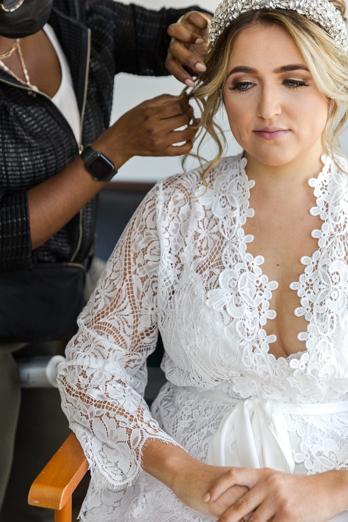 Beauty Tips For Wedding Preparation Of A Bride Getting Her Hair Done