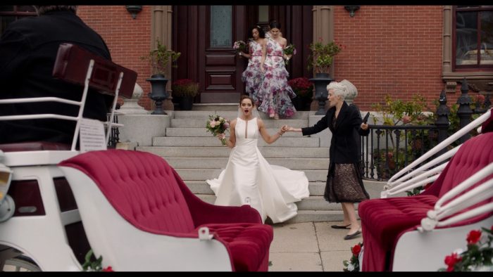 Movie Still of Love, Weddings, and Other Disasters of Maggie Grace Wearing Maggie Sottero Wedding Dress Rhiannon