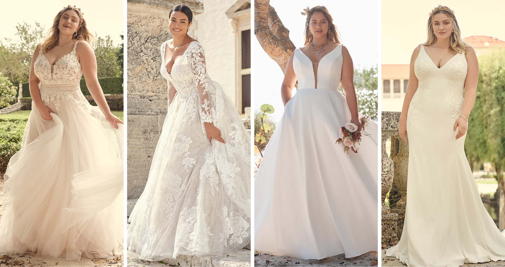 The Best Wedding Dresses for Brides with Apple-Shape Body Types