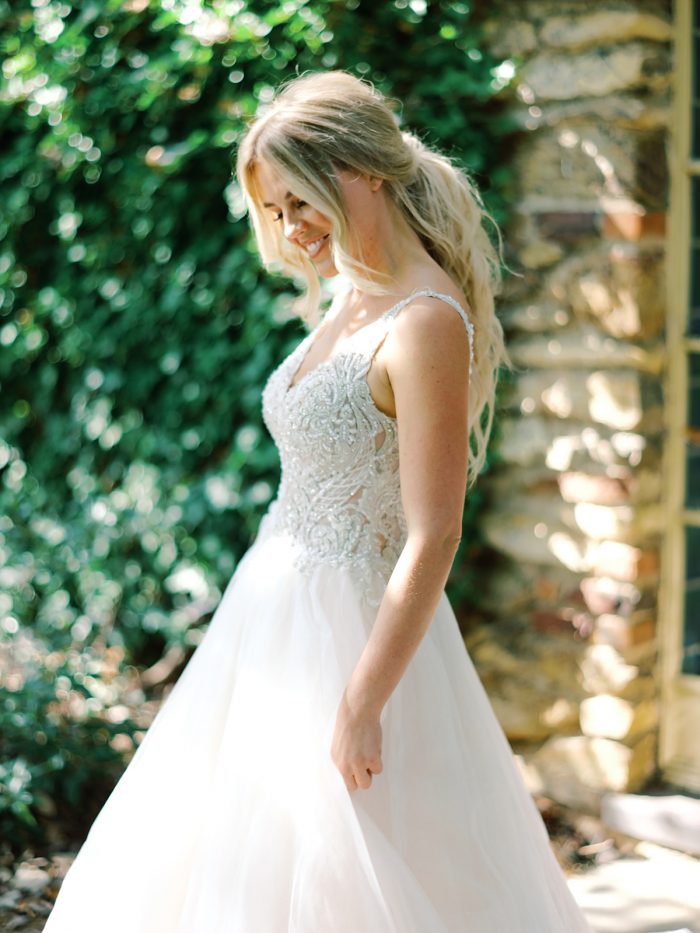 Sparkly Boho Ball Gown Wedding Dress Called Taylor by Maggie Sottero