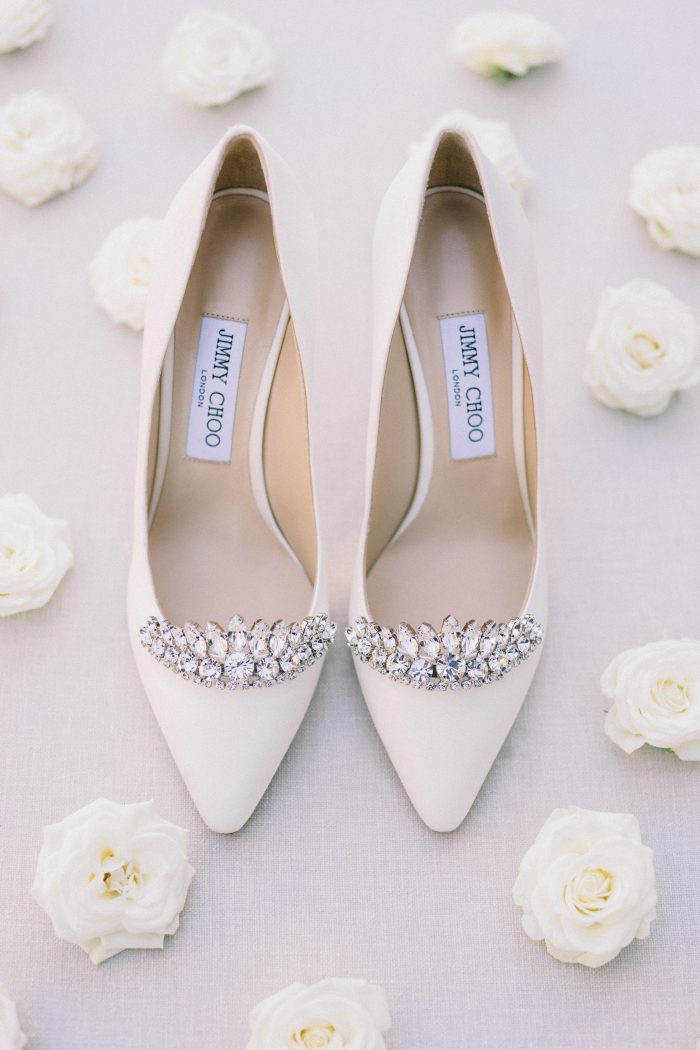 White And Silver Jimmy Choo Shoes