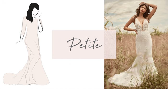 Diagram of Wedding Dress for Petite Brides