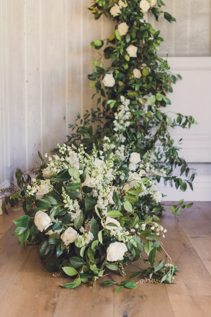 White and Green Florals for a Spring Wedding