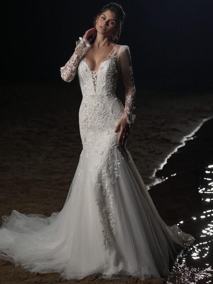 Bride In Dark Fairytale Wedding Dress Called Atherton BY Sottero And Midgley