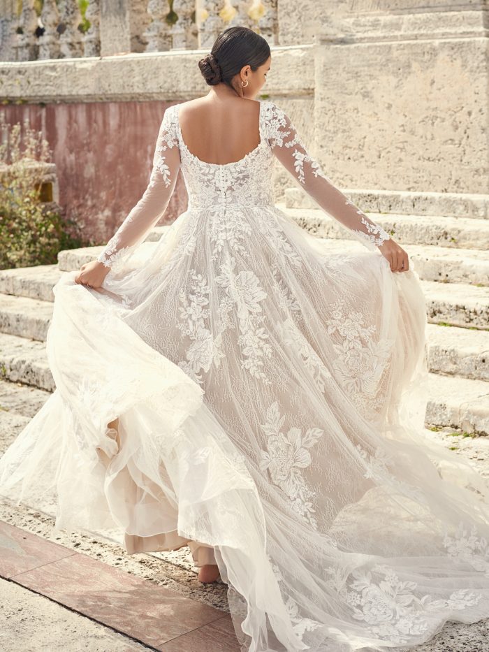 Bride Wearing A Fairytale Wedding Dress Called Valona By Sottero And Midgley
