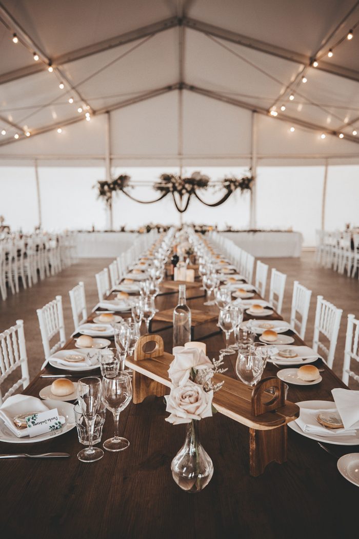 Wedding Details and Table at Vineyard Wedding Reception in Australia's Swan Valley Wine Region