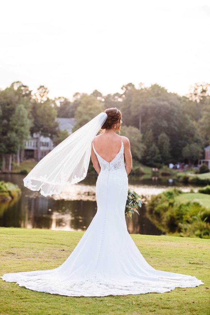 Bride In Open Back Wedding Dress Called Bracken By Sottero And Midgley