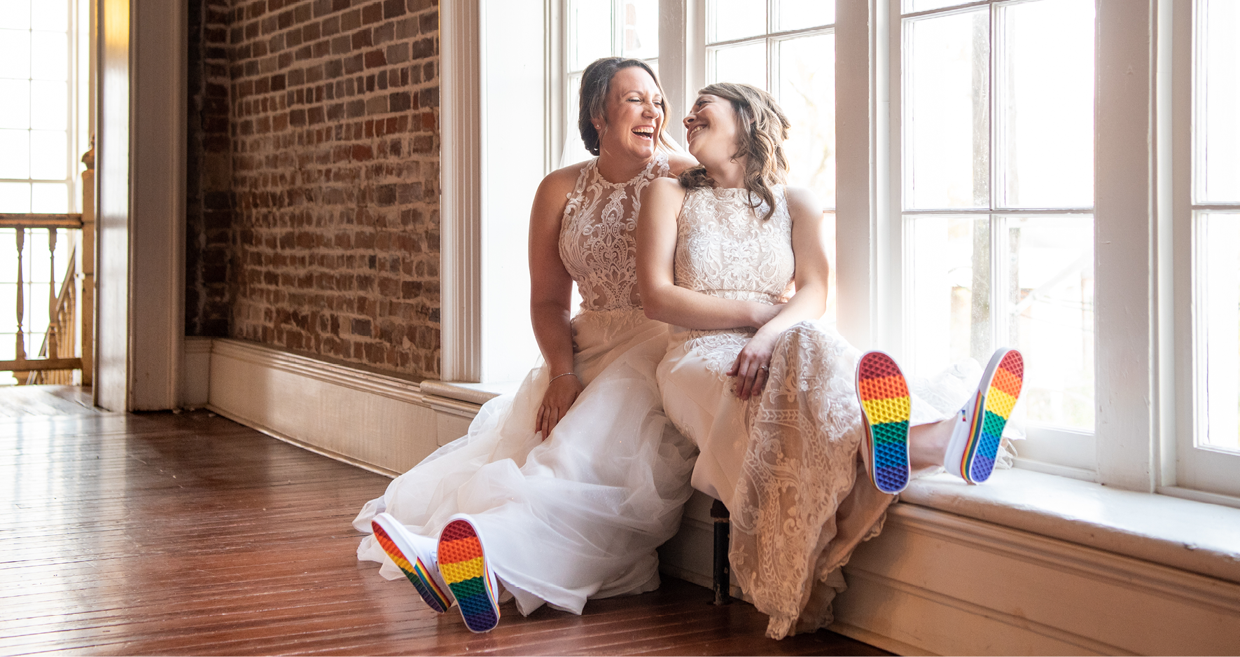 Queer rainbow wedding