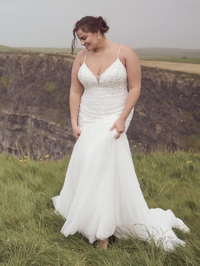 Plus Size Bride In Backless Wedding Dress Called Beatrice By Rebecca Ingram