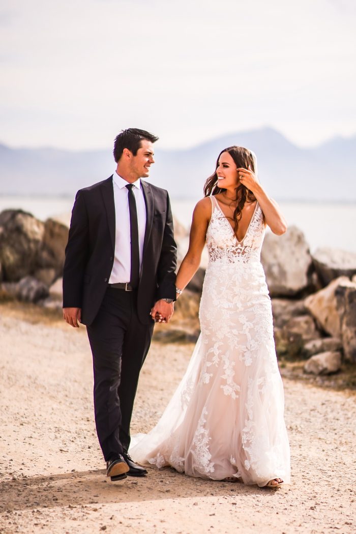Bride In Quick Delivery Wedding Dress Called Greenley By Maggie Sottero