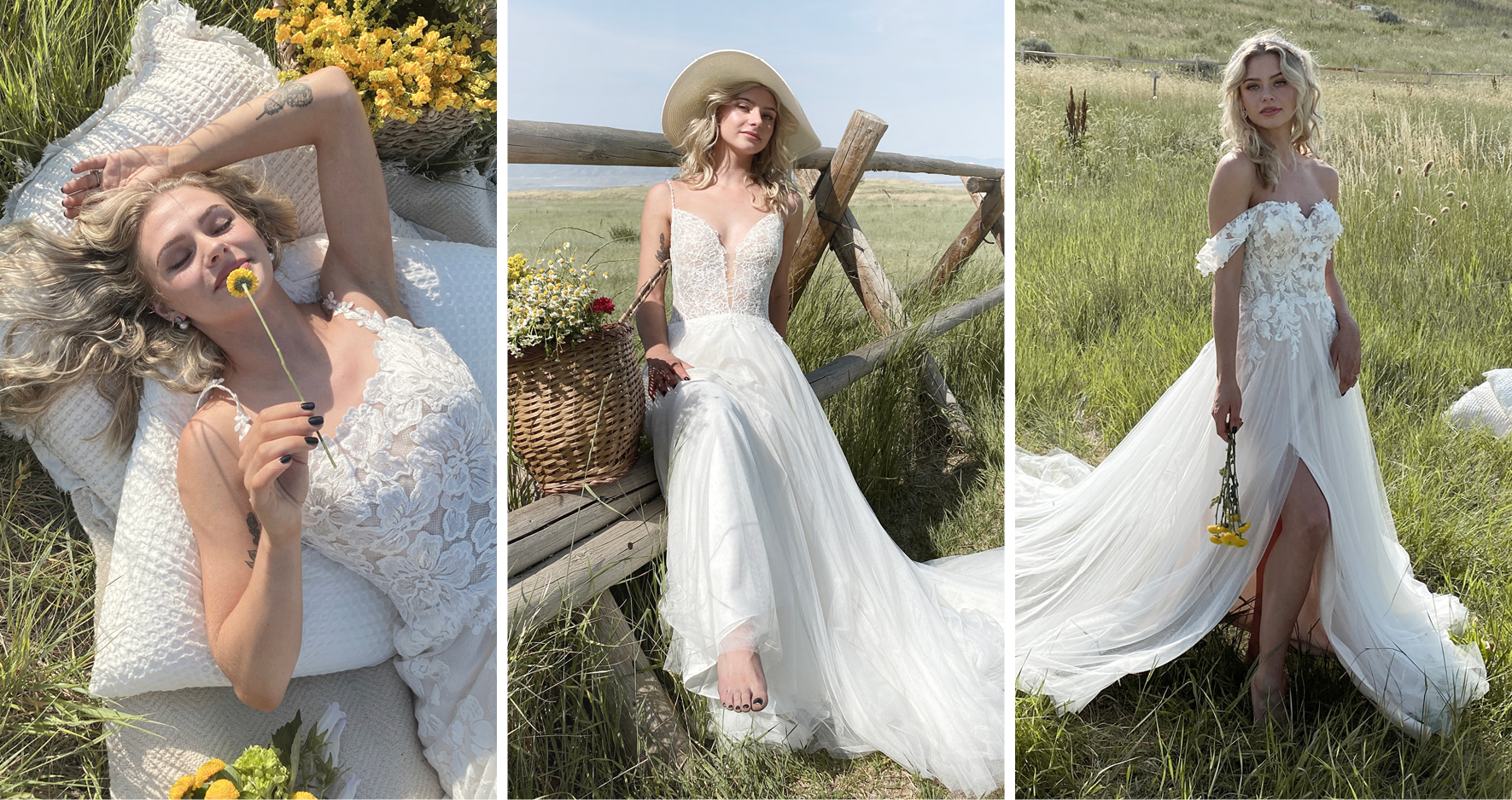 Off-the-Shoulder Wedding Dresses in Ethereal Designs