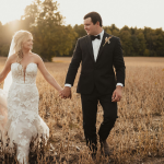 Bride In Strapless Wedding Dress Called Hattie By Rebecca Ingram