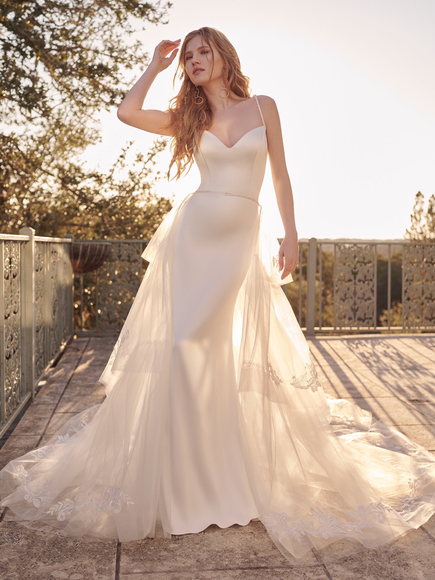 Bride In Simple Wedding Dress With Satin Called Dinah By Rebecca Ingram