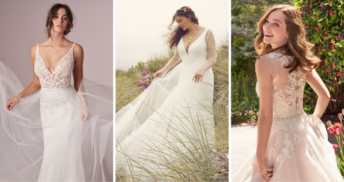 Grid Of Bridal Dresses From Maggie Sottero Including Olivia Lane, Theodora, And Carmen