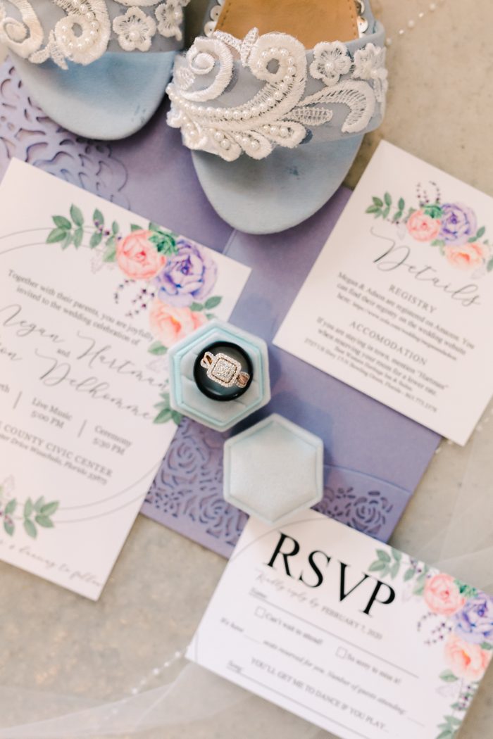 Engagement Ring and Wedding Invitations