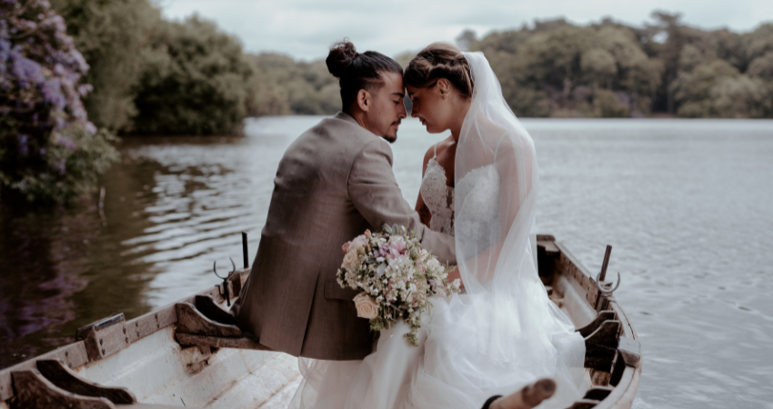 Bride In Lace Wedding Dress Style Called Stevie By Maggie Sottero