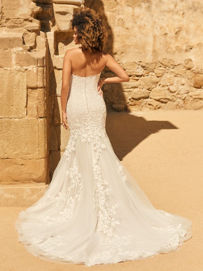 Bride Wearing Lace Wedding Dress Called Ivy By Maggie Sottero