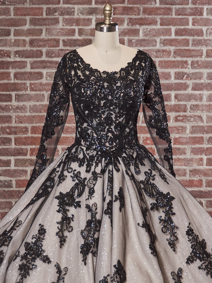 Mannequin In Black Wedding Dress Called Norvinia Lynette By Sottero And Midgley