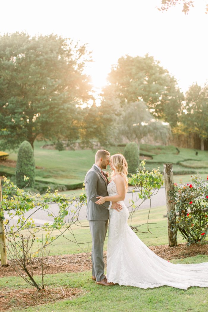 Bride In Lace Wedding Dress Called Tuscany Royale By Maggie Sottero