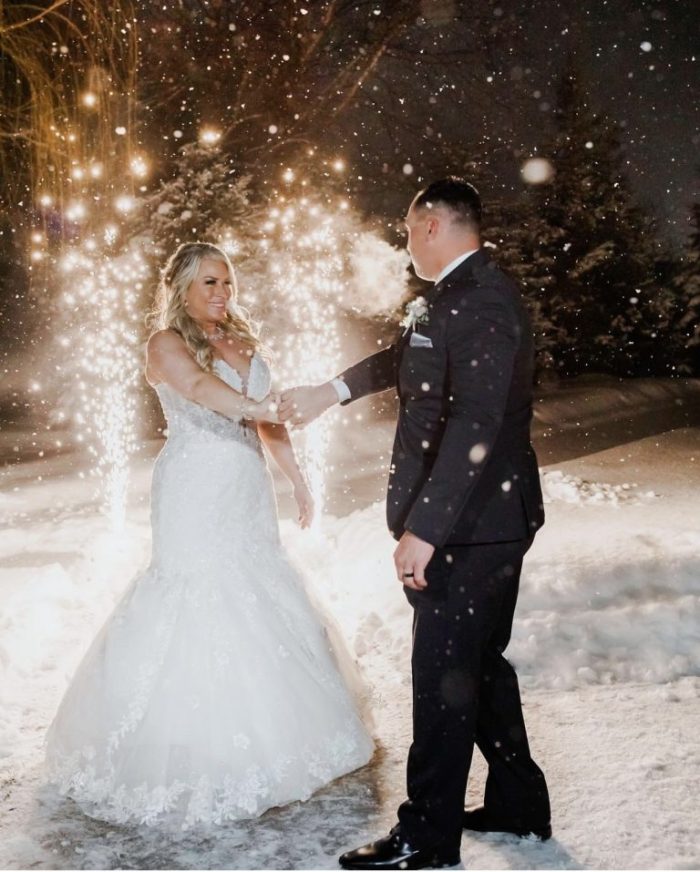 Bride wearing Lennon by Maggie Sottero during her wedding photography session