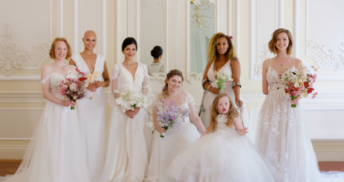 Models from Models of Diversity Wearing Maggie Sottero Wedding Dresses