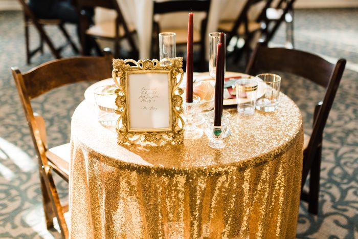 Photo Of Gold Christmas Table Setting For Winter Wedding Ideas