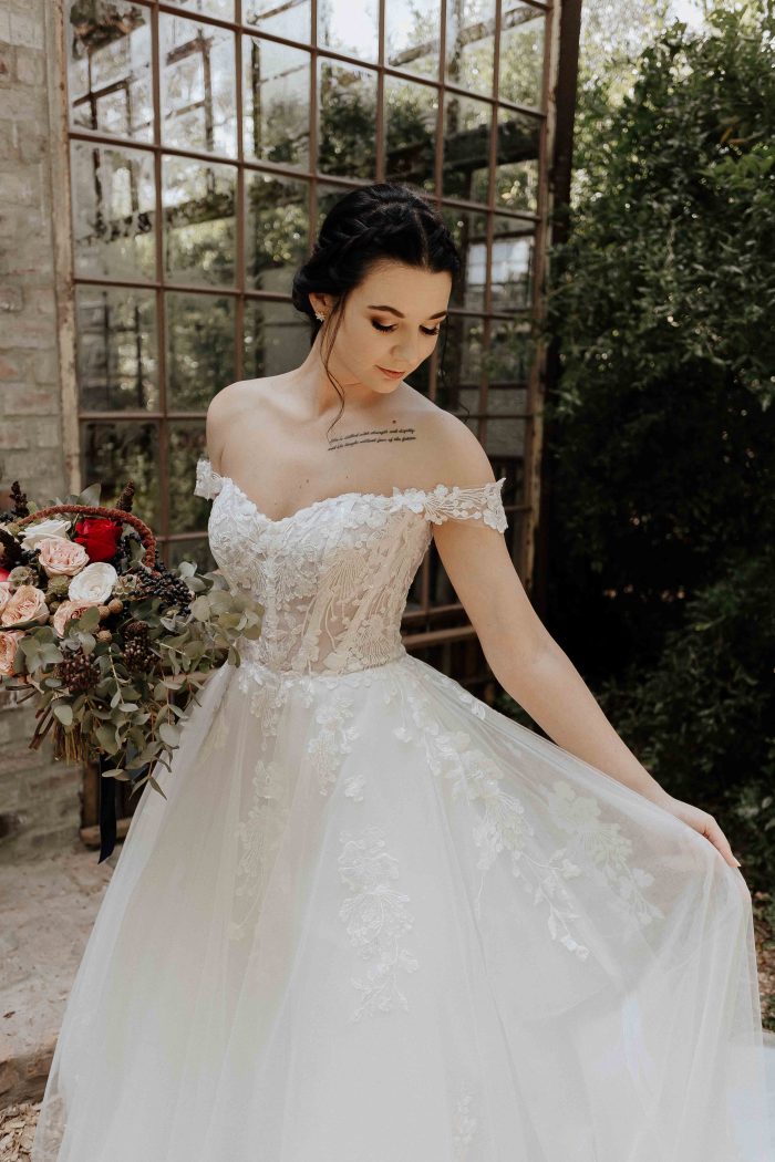 Bride In Corset Wedding Dress Called Harlem By Maggie Sottero