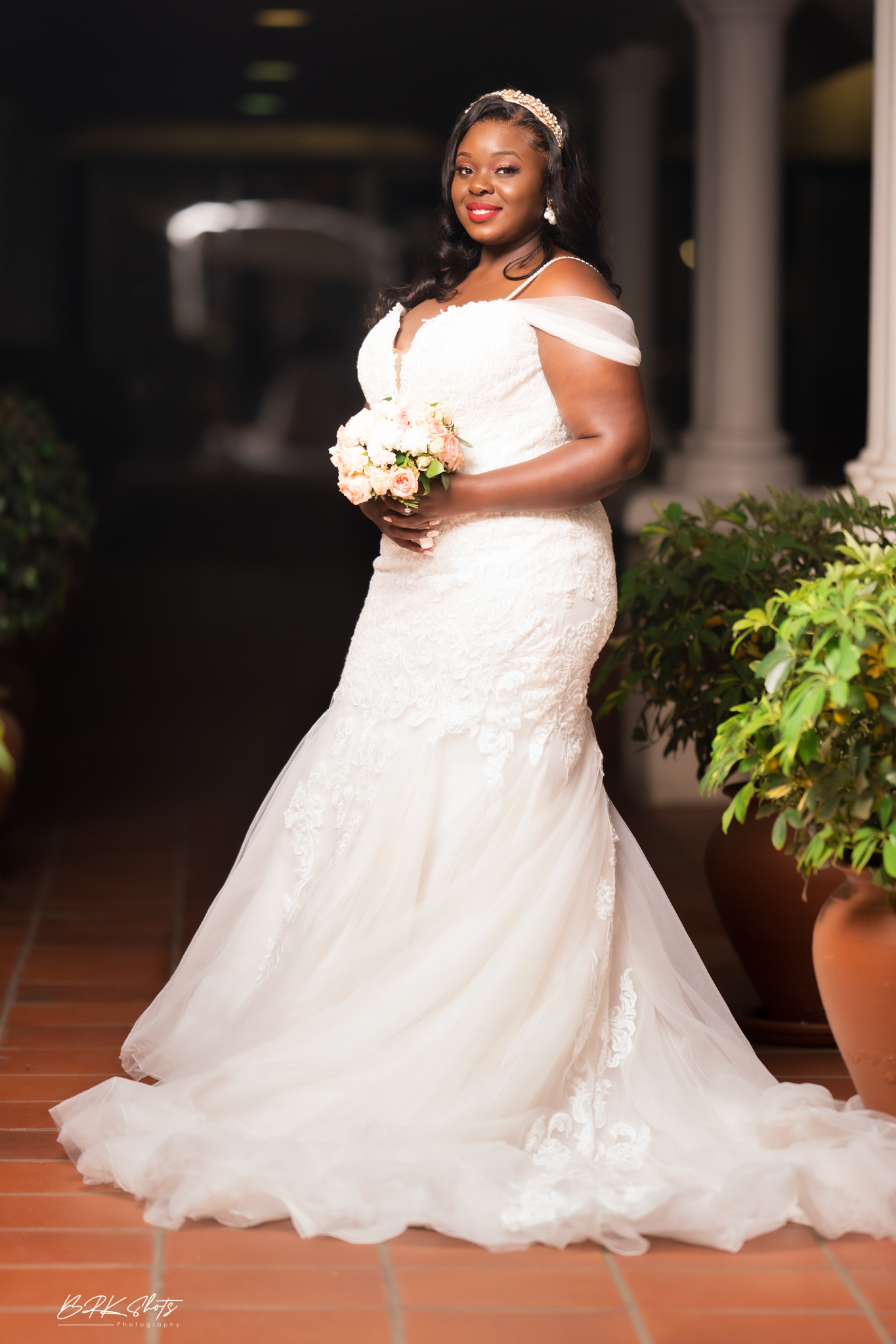 Curvy Brides Wearing A Mermaid Wedding Dress Called Alistaire Lynette By Maggie Sottero