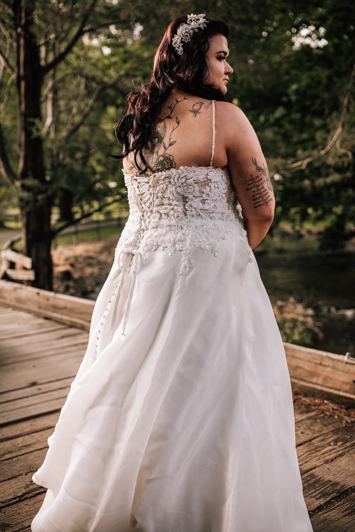 Photo Of Curvy Bride Wearing A Wedding Dress Called Savannah By Maggie Sottero