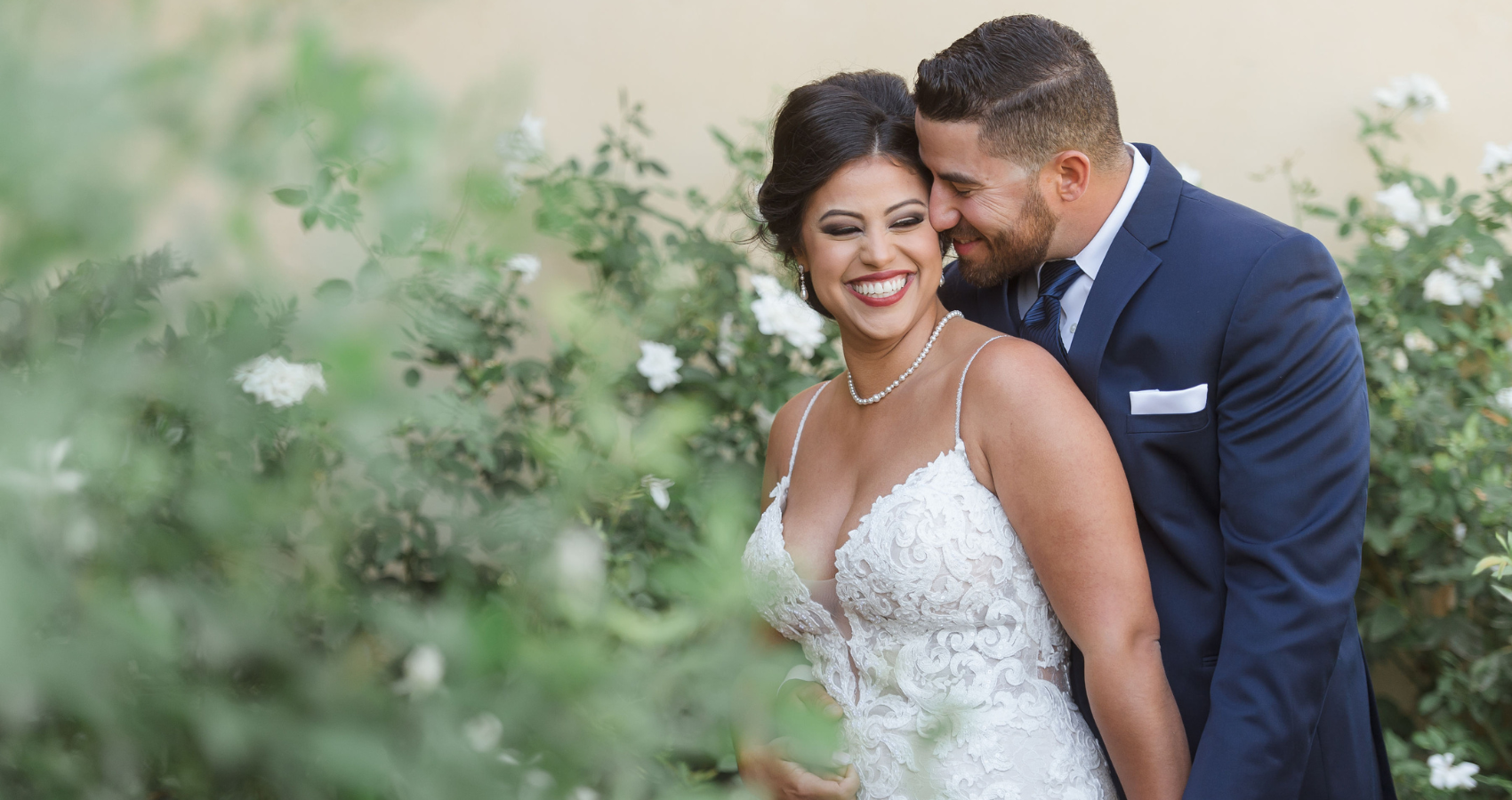 Bride In Lace Wedding Dress Called Tuscany Royale By Maggie Sottero With Groom For Wedding Budget Blog