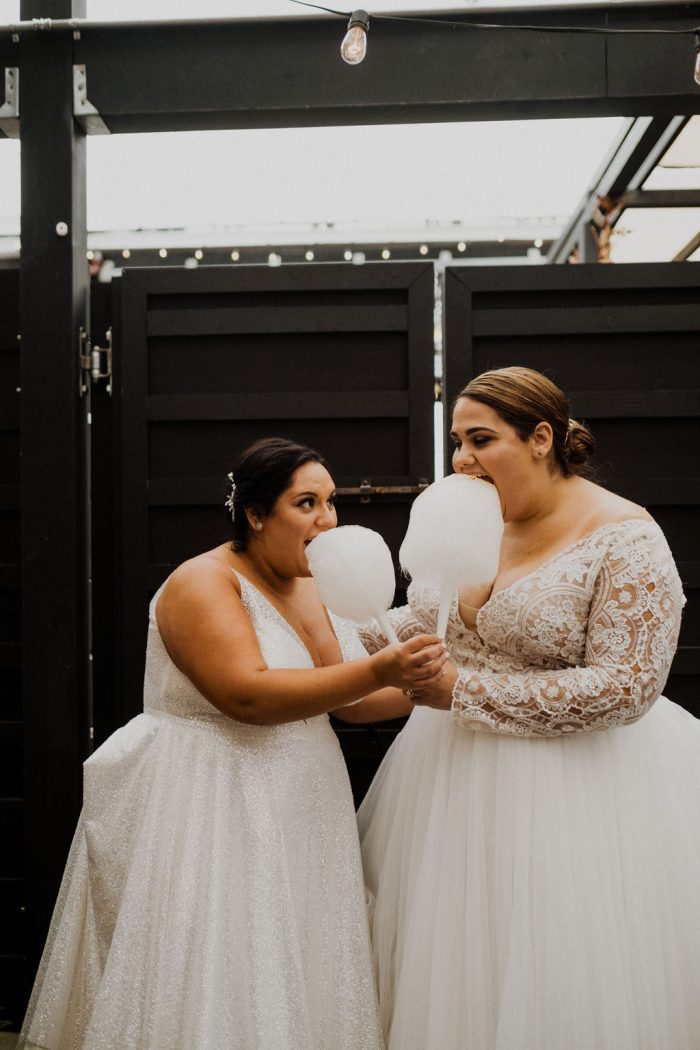 LGBTQ+ Brides Wearing Romantic Wedding Dresses Mallory Dawn By Maggie Sottero For LGBT Wedding