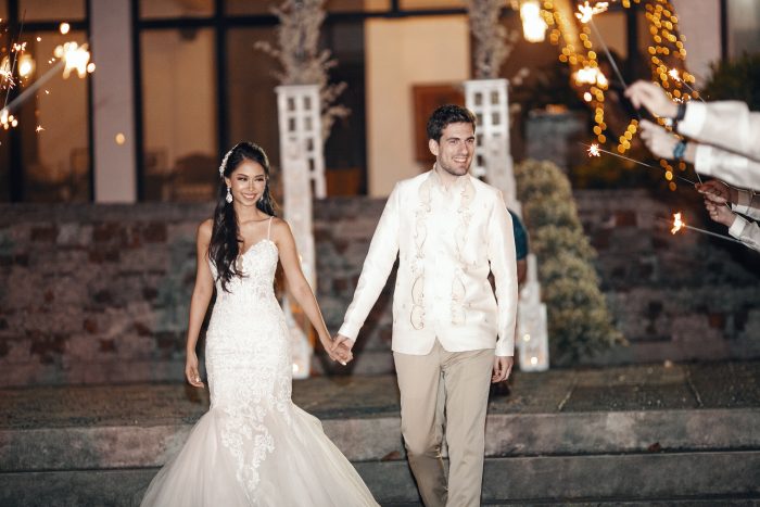 AAPI Bride Wearing Tuscany Lynette By Maggie Sottero With Groom