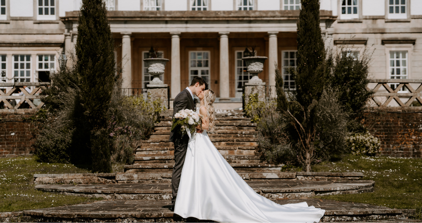 Bride In A Simple Elegant Wedding Dresses Called Selena By Maggie Sottero