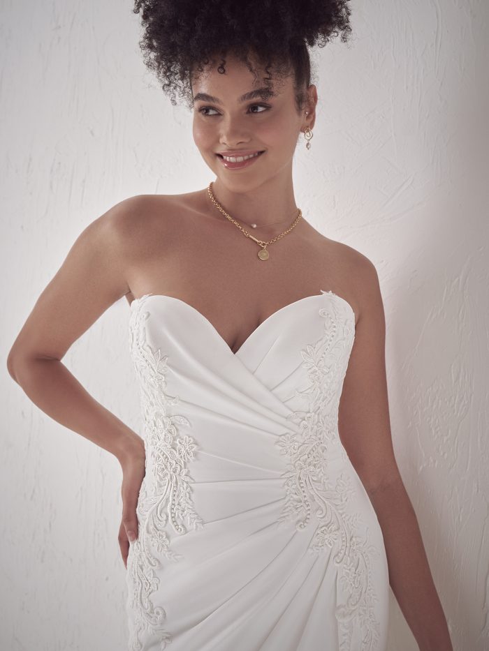Bride In Corset Wedding Dress Called Byron By Maggie Sottero