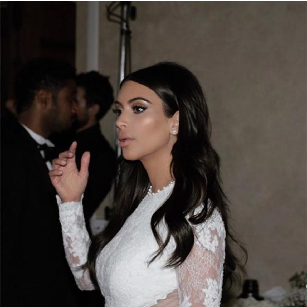 Kim Kardashian In Modest Wedding Dress