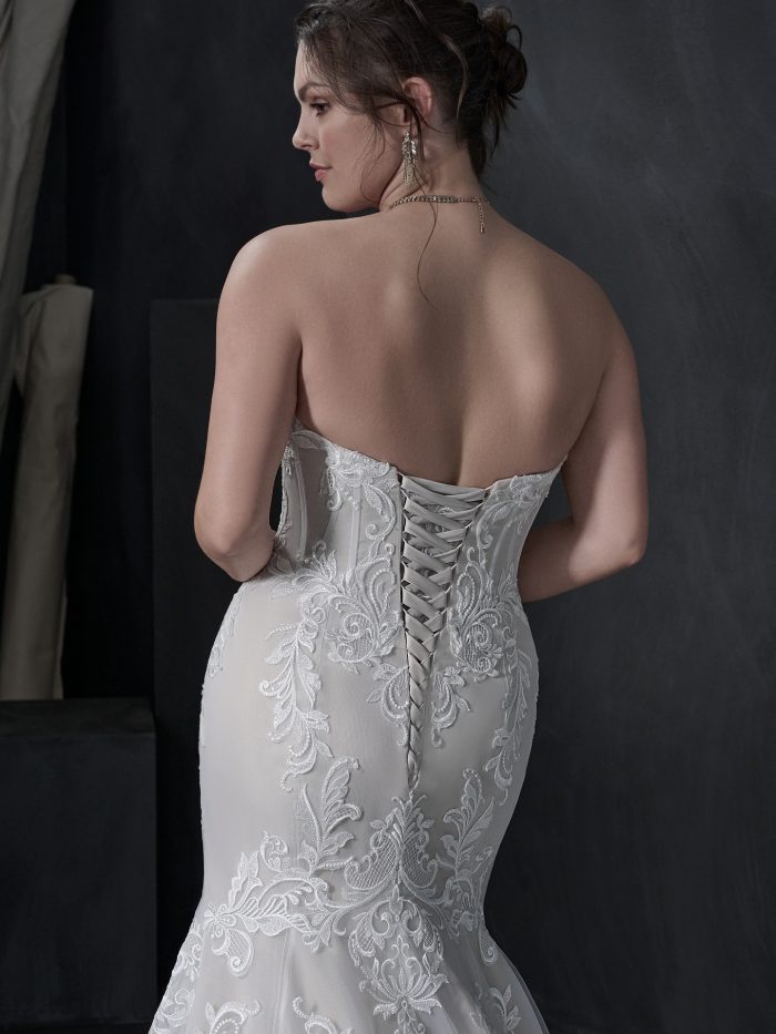 corset back wedding dress lace