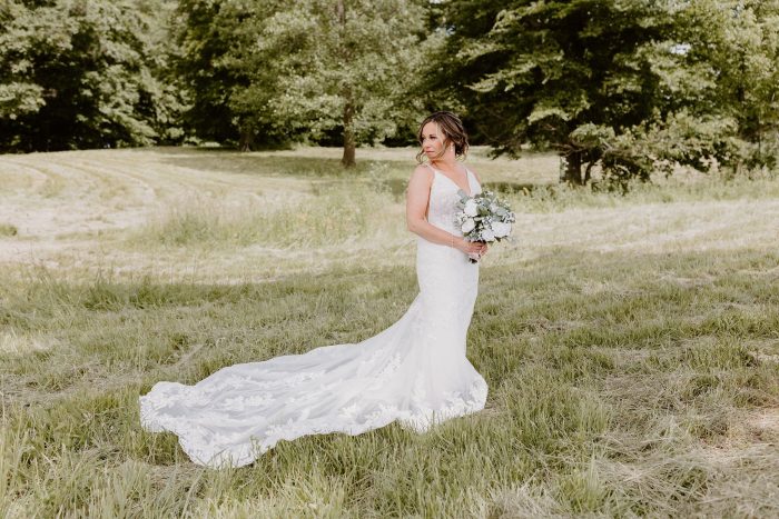 Bride In Floral Wedding Dresses Called Fontaine By Maggie Sottero