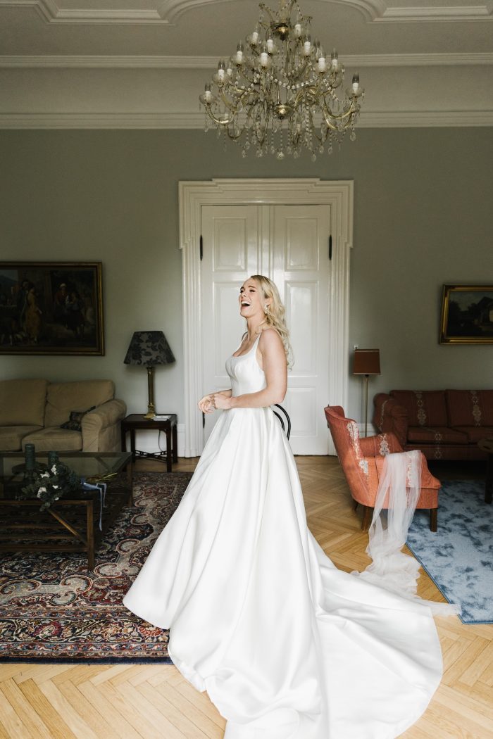 Bride In Simple Ballgown Wedding Dresses Called Selena By Maggie Sottero