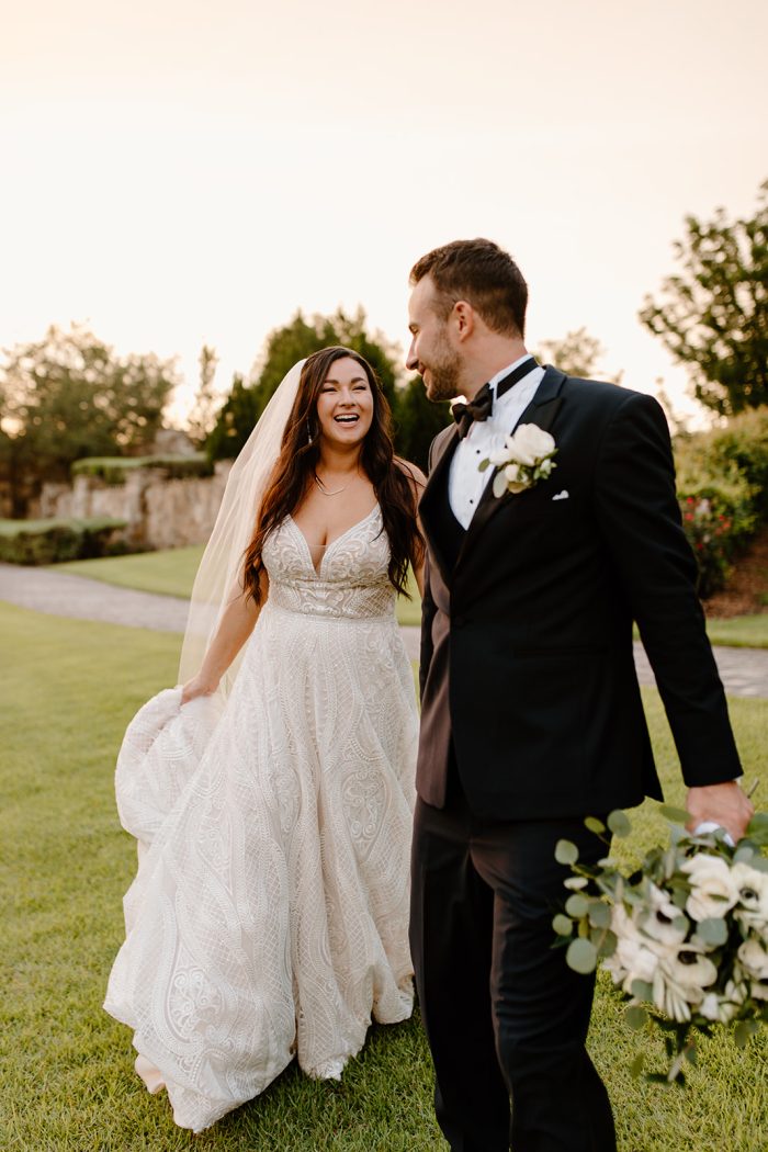 Bride In A Line Wedding Dress Called Roxanne By Sottero And Midgley