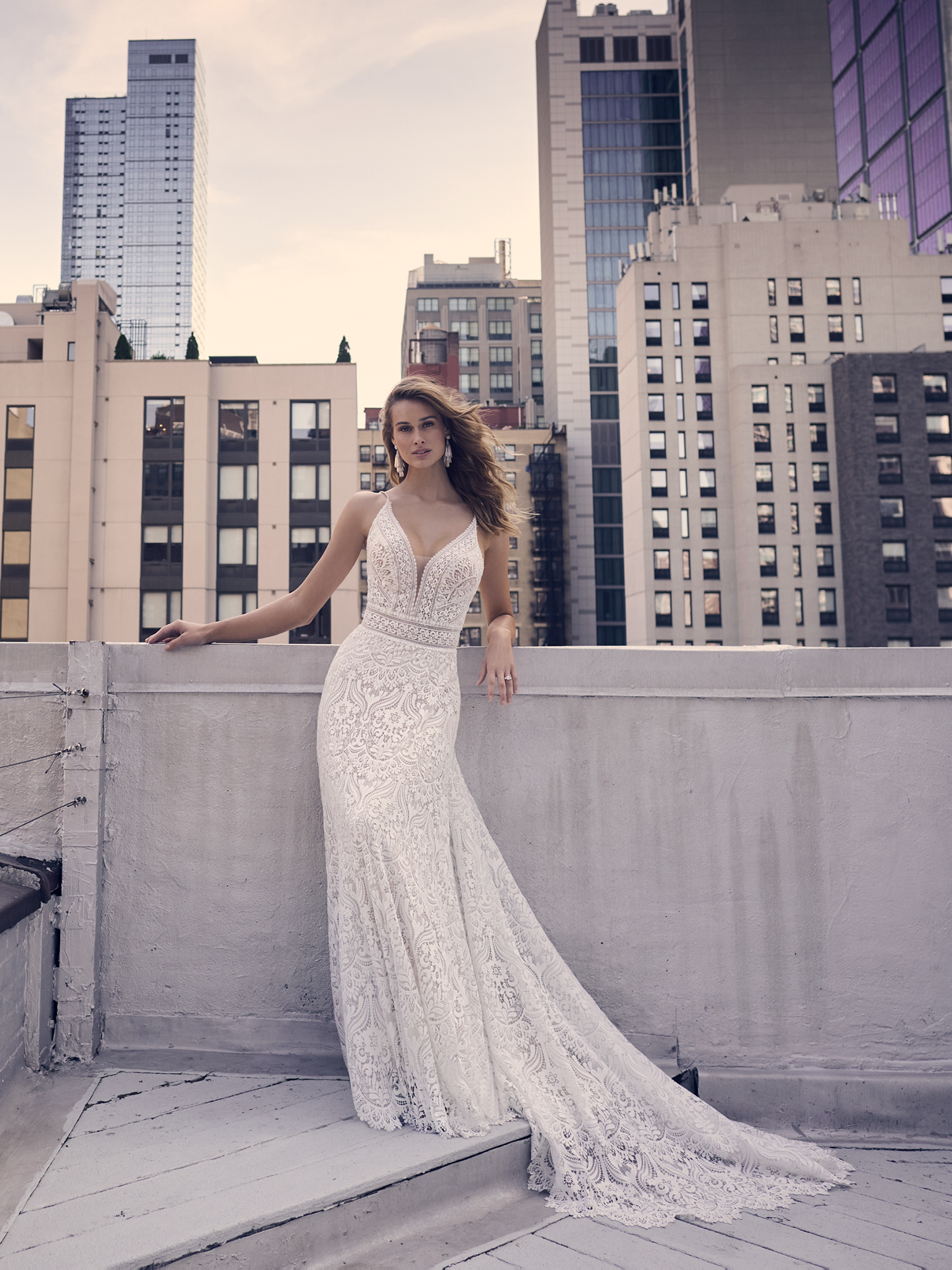 Bride In Lace Wedding Dress Called Hillary By Maggie Sottero