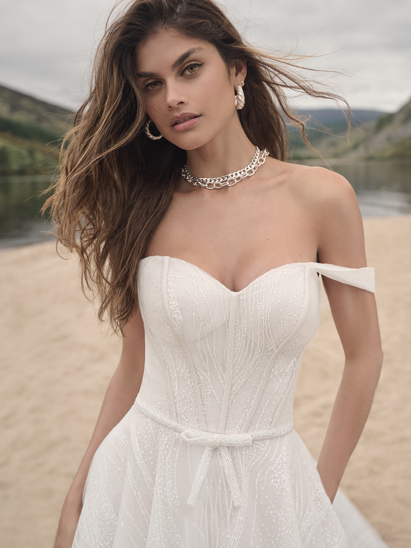 Bride In Wedding Dress With Corset Called Chase By Sottero and Midgley With Wedding Dress Trends