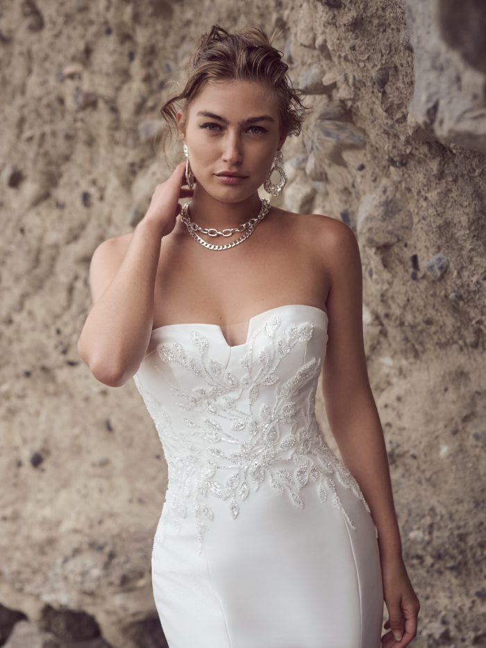 Bride In Square Neck Wedding Dress Called Italiana Lane By Sottero And Midgley