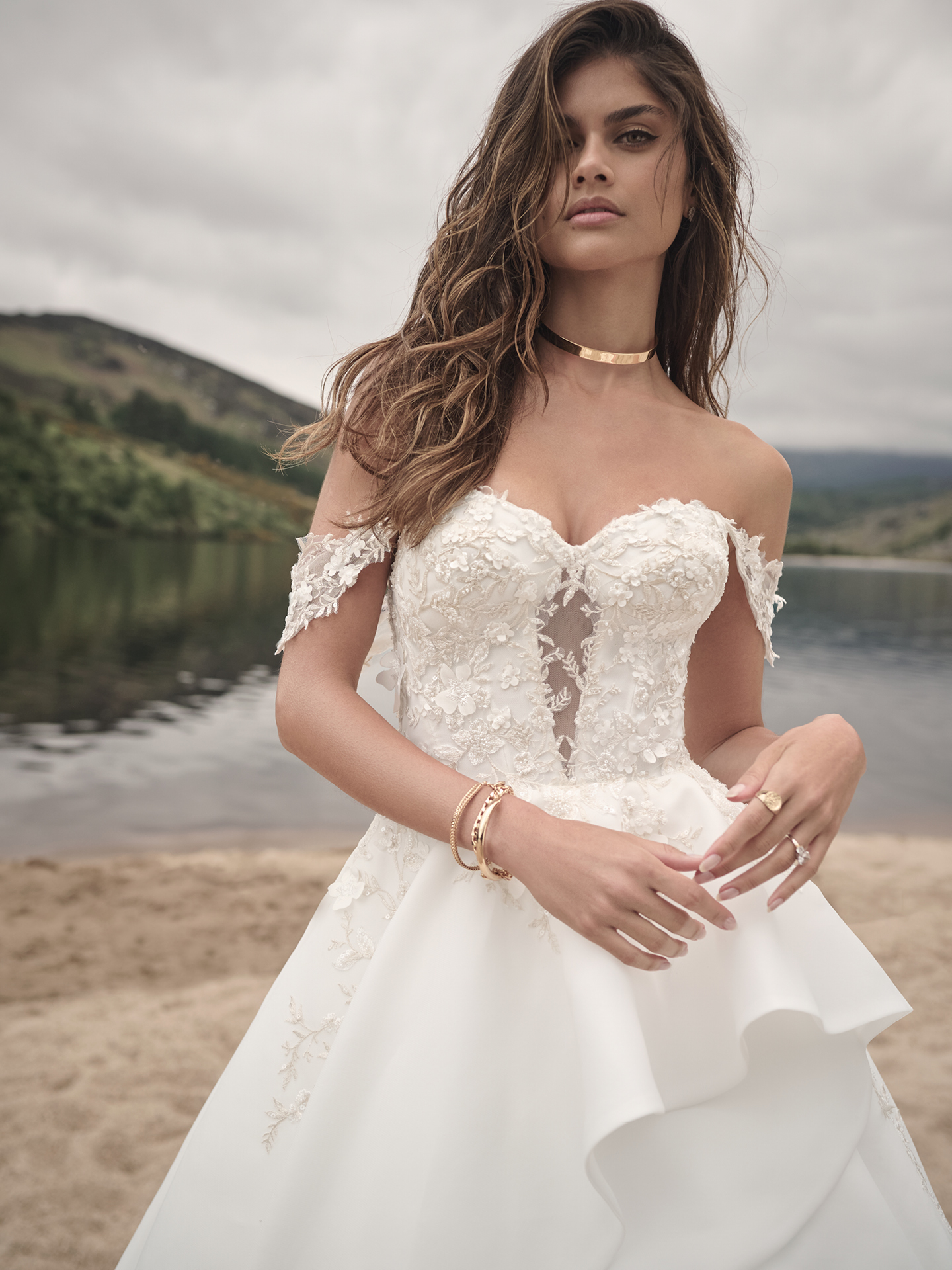 Bride In 3D Floral Wedding Dress Called Knox By Sottero And Midgley