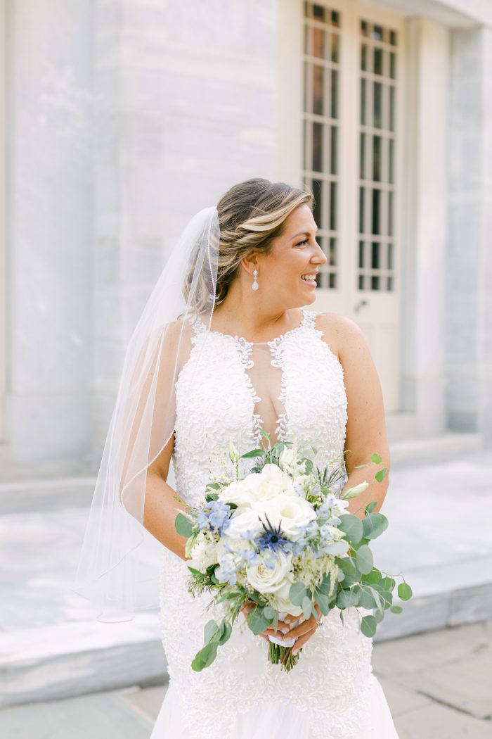 Bride In Halter Wedding Dress Called Veda By Sottero And Midgley For Parts Of A Wedding Dress Blog